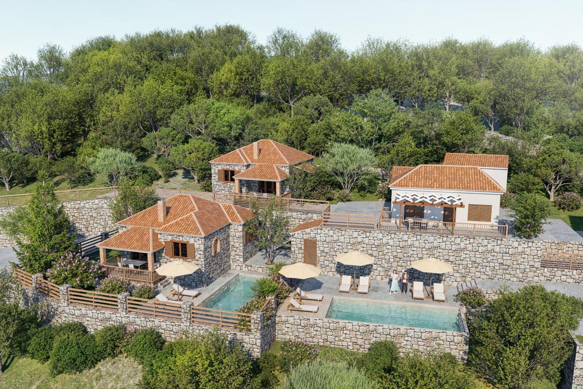 Vozas Villas - Traditional Houses With Great View Tragaki Exterior foto